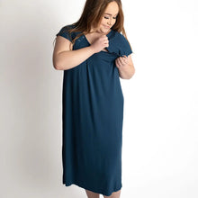 Load image into Gallery viewer, Mama Labor Delivery Maternity & Nursing Gown - Navy