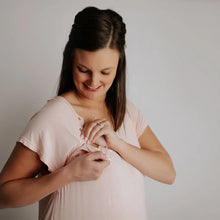 Load image into Gallery viewer, Mama Labor Delivery Maternity & Nursing Gown - Light Pink