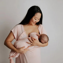 Load image into Gallery viewer, Mama Labor Delivery Maternity & Nursing Gown - Light Pink