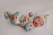 Load image into Gallery viewer, Baby Knotted Gown - Dinosaur
