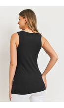 Load image into Gallery viewer, Ribbed Maternity Tank Top - Black