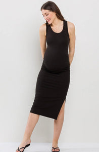 Zara Ribbed Maternity Dress - Black