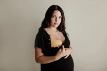 Load image into Gallery viewer, Mama Labor Delivery Maternity & Nursing Gown - Black