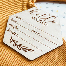 Load image into Gallery viewer, Birth Announcement - Hexagon