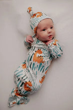Load image into Gallery viewer, Baby Knotted Gown - Dinosaur