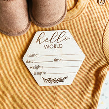 Load image into Gallery viewer, Birth Announcement - Hexagon