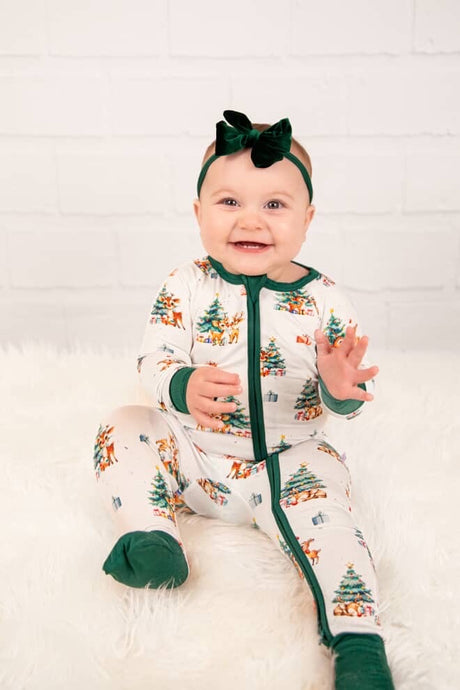 Slumberly Baby Bamboo Footie - Holiday