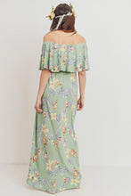 Load image into Gallery viewer, Ruffle Off The Shoulder Maxi Maternity Dress