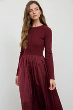 Load image into Gallery viewer, Wine Midi Dress