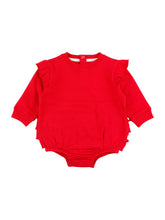 Load image into Gallery viewer, Baby Bubble Sweatshirt Romper - Red