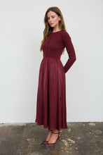 Load image into Gallery viewer, Wine Midi Dress