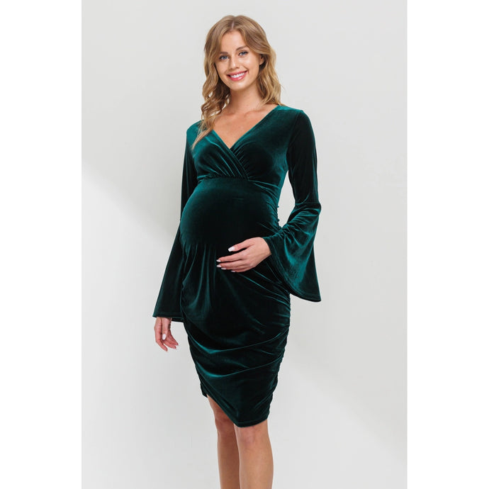 Velvet Maternity & Nursing Dress