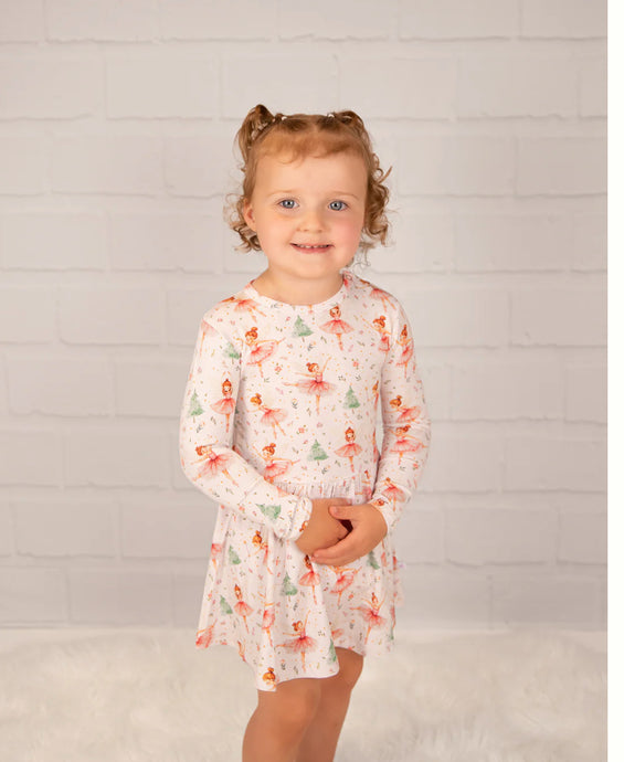 Slumberly Bodysuit Dress - Sugar Plum Fairies