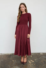 Load image into Gallery viewer, Wine Midi Dress