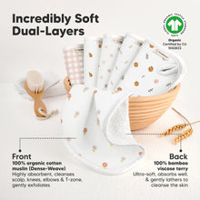 Load image into Gallery viewer, Organic Cotton Muslin Washcloths