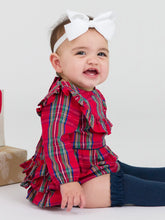 Load image into Gallery viewer, Tis the Season Ruffle Baby Romper