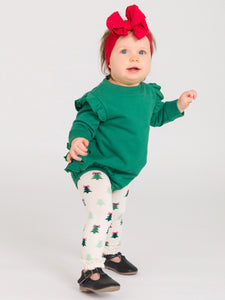 Baby Bubble Sweatshirt Romper - Red