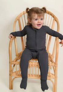 Slumberly Ribbed Bamboo Baby & Toddler Footies - Various Colours