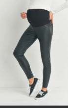 Load image into Gallery viewer, Faux Leather Maternity Leggins