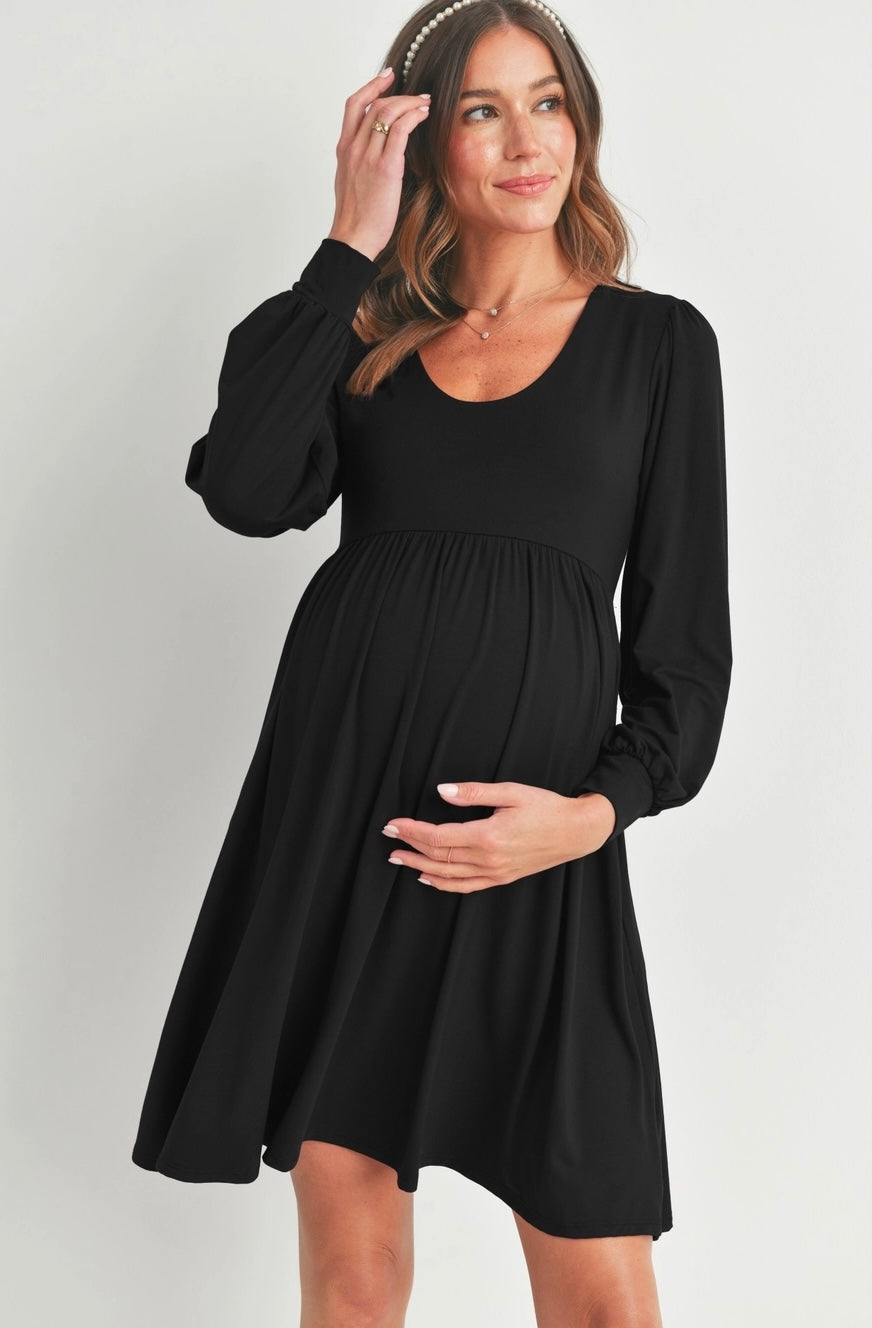 Maternity Swing Dress Black Pickles Littles Maternity Boutique