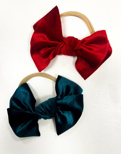 Velvet Headband Bow