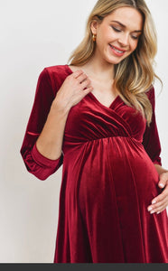 Velvet Maternity and Nursing Swing Dress