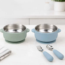 Load image into Gallery viewer, Stainless Steel Bowl &amp; Utensils