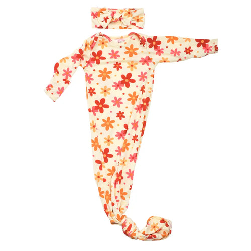 Baby Knotted Gown - Groovy