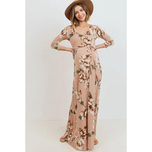 Load image into Gallery viewer, Lexi 3/4 Sleeve Maternity &amp; Nursing Dress - Neutral/Blush