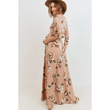 Load image into Gallery viewer, Lexi 3/4 Sleeve Maternity &amp; Nursing Dress - Neutral/Blush