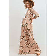 Load image into Gallery viewer, Lexi 3/4 Sleeve Maternity &amp; Nursing Dress - Neutral/Blush