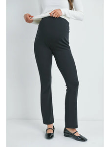 High Rise Flare Maternity Knit Pants