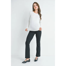 Load image into Gallery viewer, High Rise Flare Maternity Knit Pants