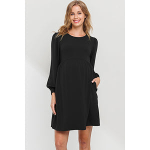 Maternity Knit Dress - Black