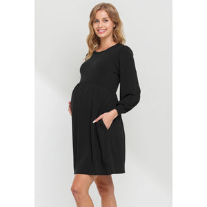 Maternity Knit Dress - Black