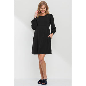 Maternity Knit Dress - Black