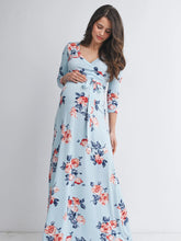 Load image into Gallery viewer, Lexi 3/4 Sleeve Maternity Dress - Light Blue