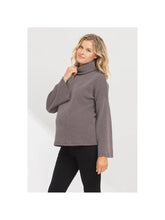 Load image into Gallery viewer, Knit Maternity Turtle Neck - Mocha