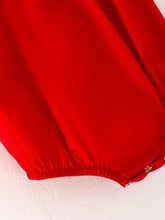 Load image into Gallery viewer, Embroidered Red Baby Bow Romper