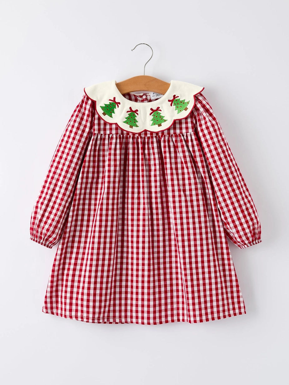 Preorder Christmas Tree Plaid Dress