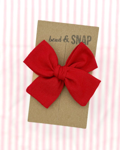 Hand Tied Bows & Headbands - Red