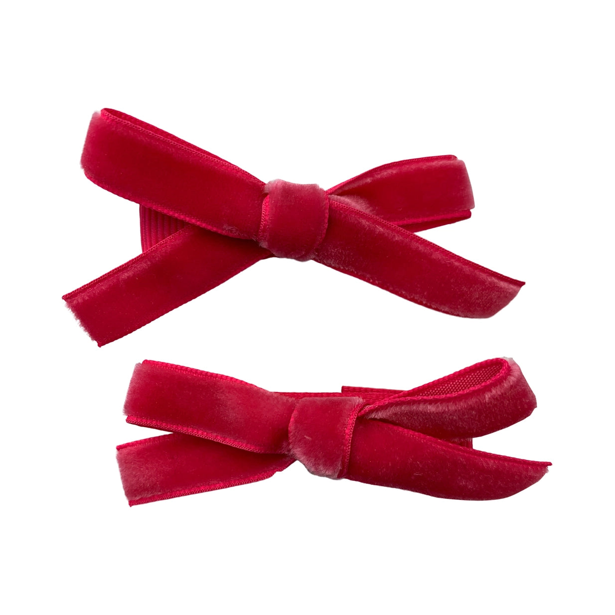 Velvet Wisp Pigtail Bows - Various Colours