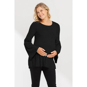 Bell Sleeve Maternity Knit Top