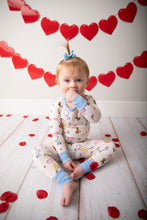 Load image into Gallery viewer, Slumberly Baby Bamboo Footie - Hearts &amp; Honey