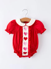 Load image into Gallery viewer, Preorder Red Ruffle Heart Romper - Copy