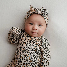Load image into Gallery viewer, Baby Knotted Gown - Leopard
