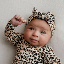 Load image into Gallery viewer, Baby Knotted Gown - Leopard