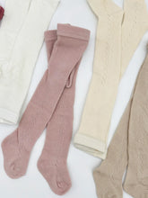 Load image into Gallery viewer, French Lace Cotton Baby Tights