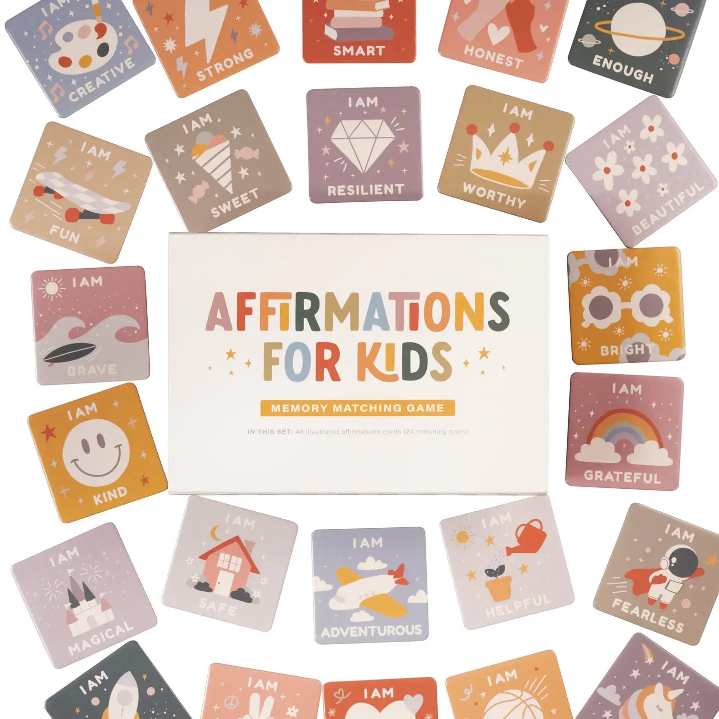 Affirmations For Kids Memory Matching Game