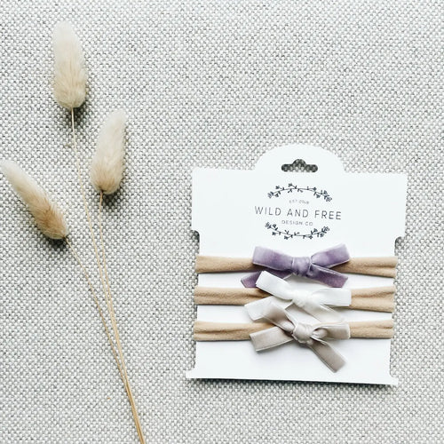 Petite Velvet Headband Bows